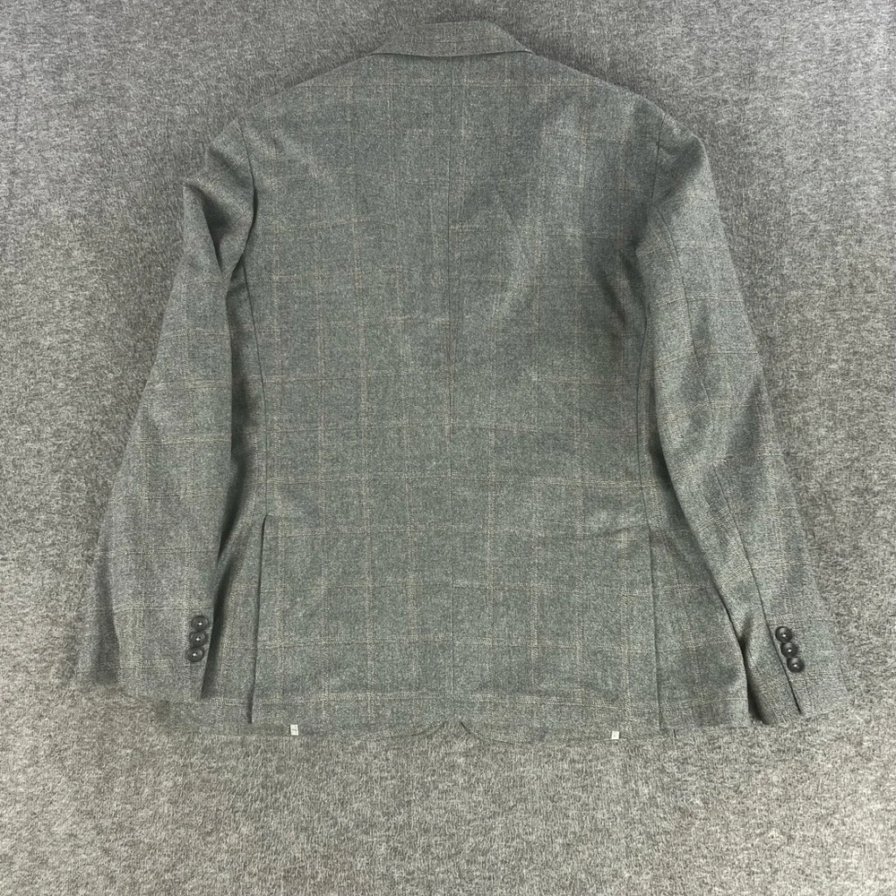 Lanificio di Pray 1901 Wool Sport Coat 44R Gray Check Unstructured Blazer